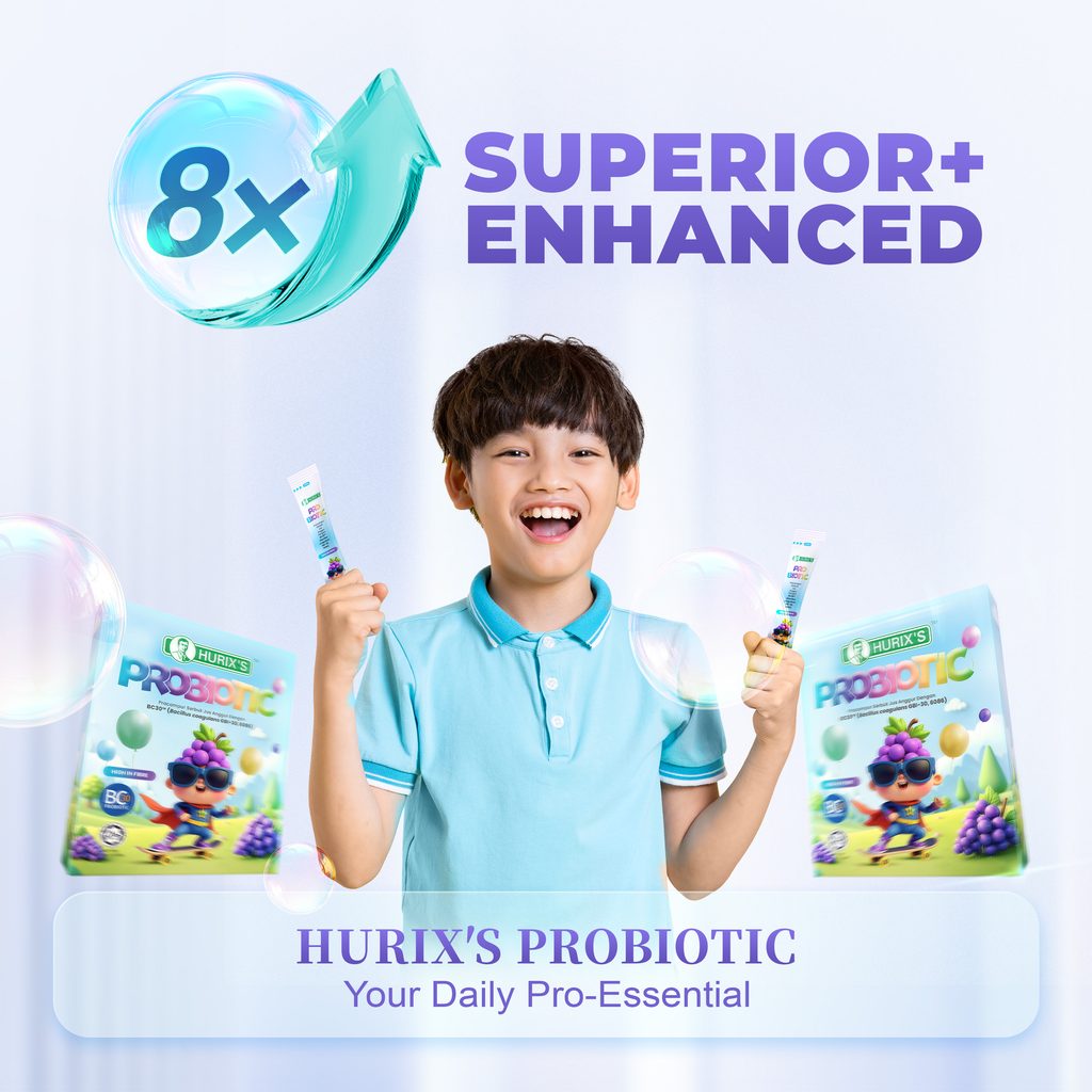 HURIX'S Probiotic with BC30™ and 8× enhanced protection for daily probiotic support